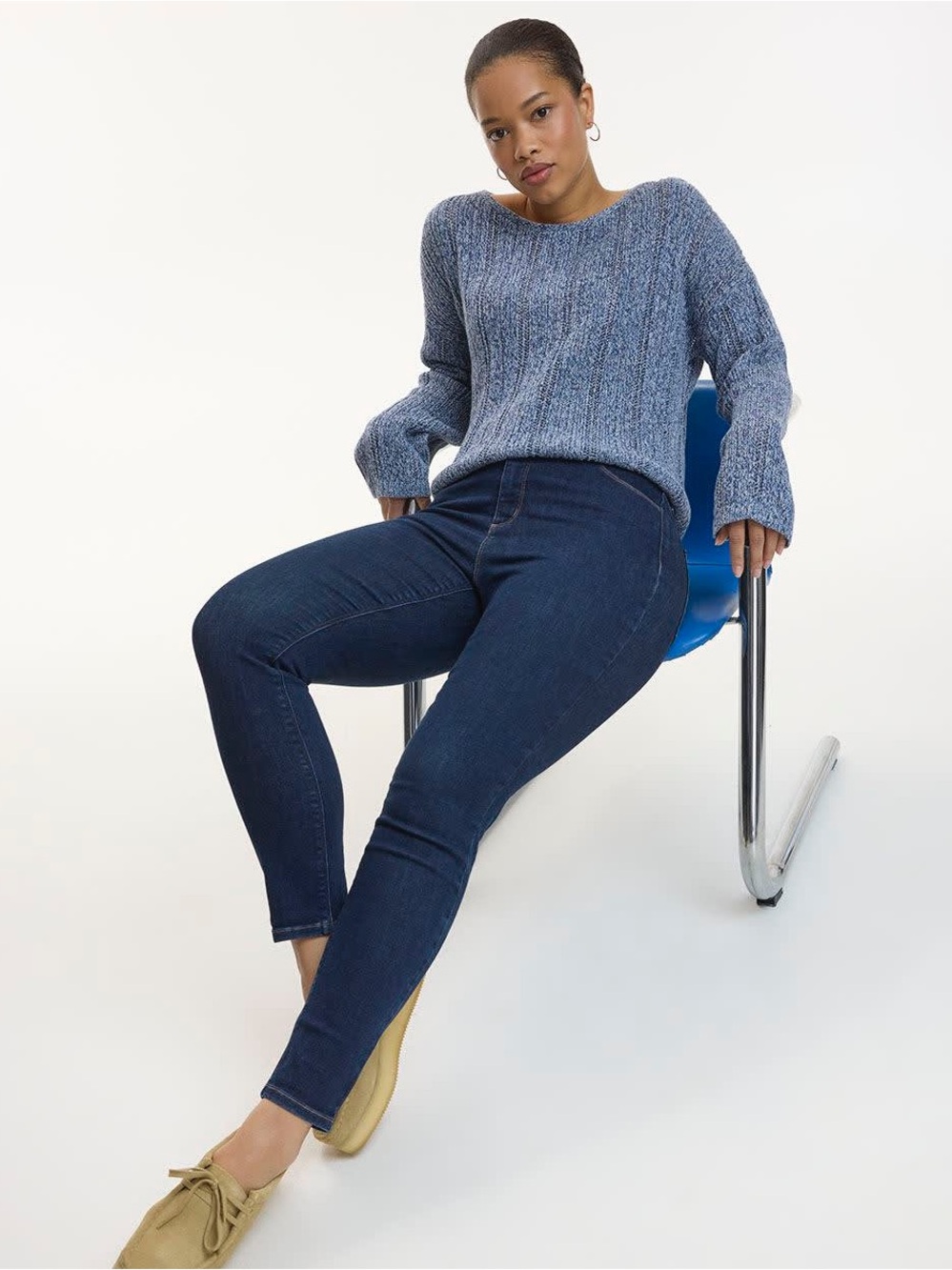 Reitmans Crewneck Sweater | 100% Cotton | Autumn off shoulder or coastal vibes